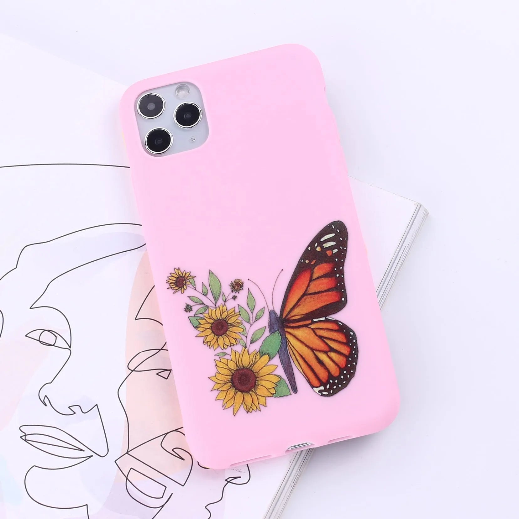 TPU mobile phone case for iPhone in multiple colour options showing back cover design