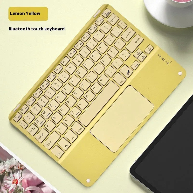 Square Hat Touch Bluetooth wireless charging keyboard with full colour backlight in multiple colour options