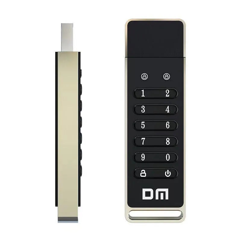 Metal fingerprint encrypted USB 3.0 flash drive with 64GB capacity for secure file storage