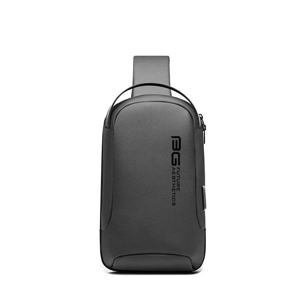 Men's Oxford cloth shoulder bag with USB charging port for business travel