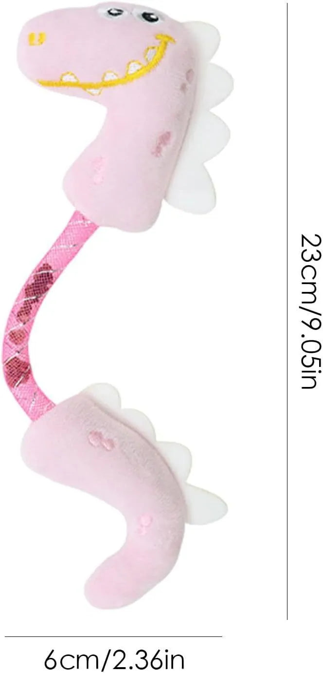 Bundle of four cat toys including a plush fish, rope, springs, and kicker toys in pink, purple, or yellow.