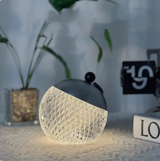 Modern minimalist portable desk lamp with dimmable touch control and 12cm diameter