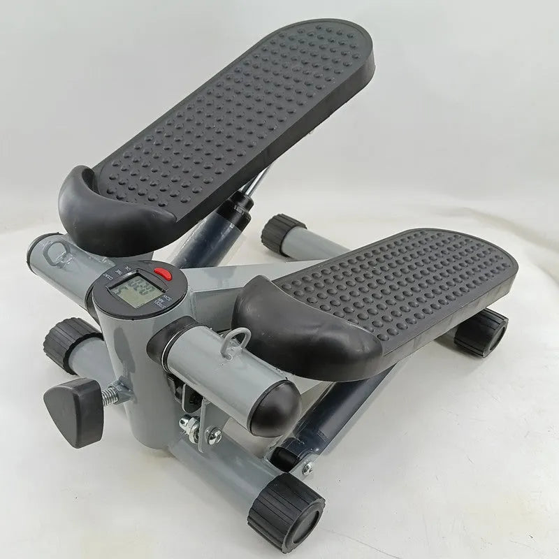 Silver grey hydraulic mini treadmill waist slimming machine with pedal design