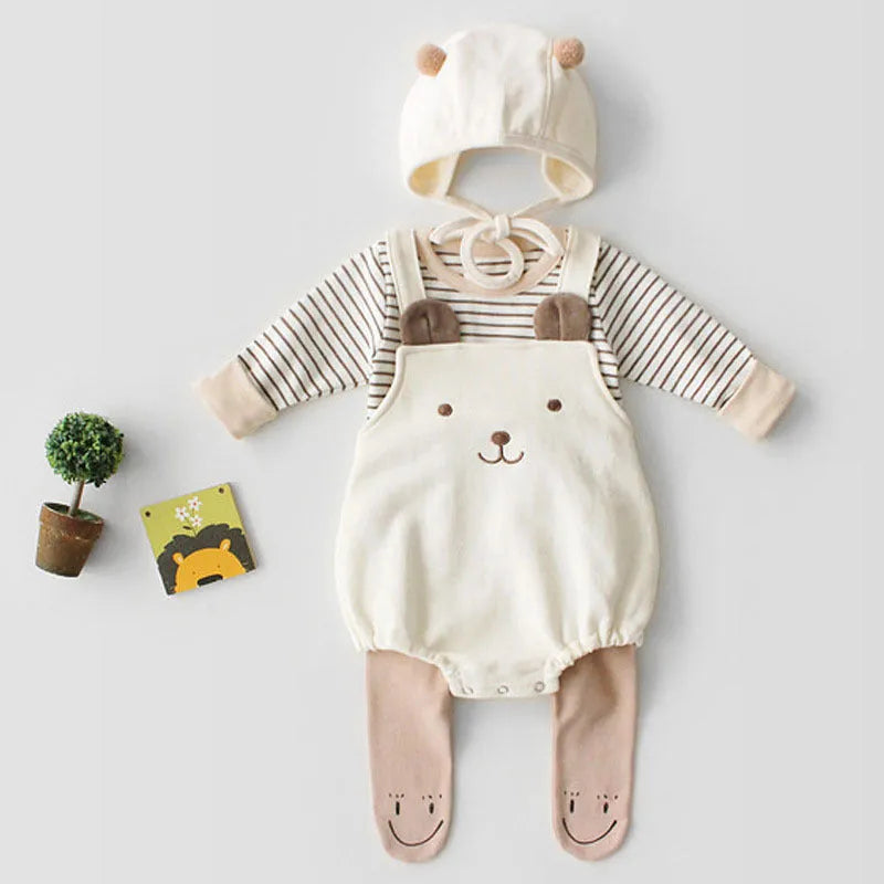 Baby sleeveless cotton robe with detachable hood in white on a soft background
