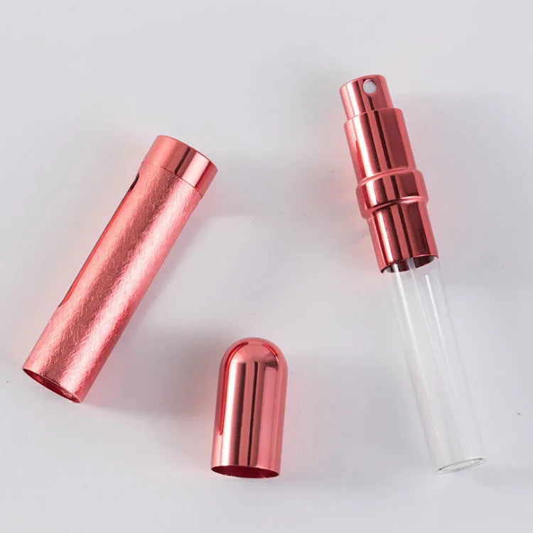 12ml aluminium bullet-shaped perfume bottle with glass liner in assorted colours