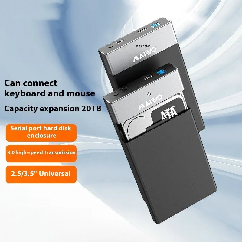 USB 3.0 external hard drive enclosure for 3.5 inch SATA hard drives with slide cover design