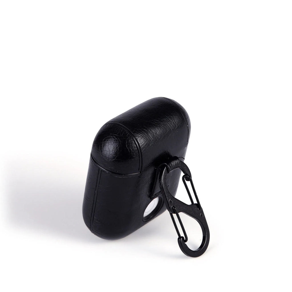 Genuine leather earphone case bag for Apple Airpods in black, brown, light brown, and red colours