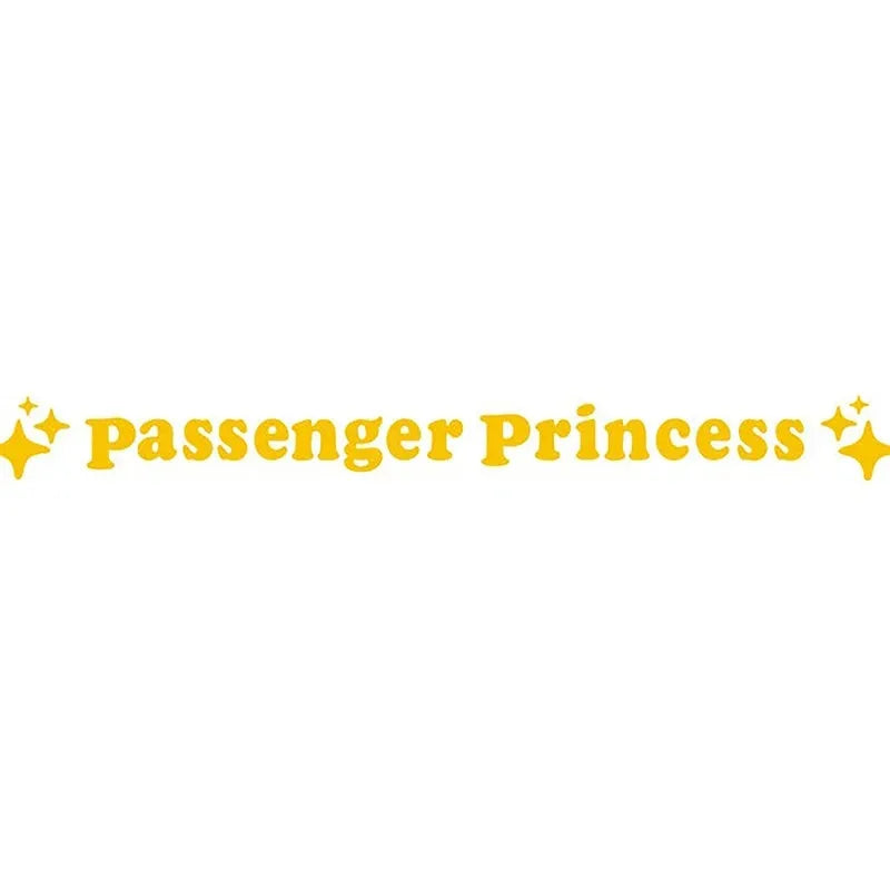 12.5 cm circular Passenger Princess decorative sticker for car rearview mirrors in reflective colours.
