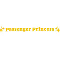 12.5 cm circular Passenger Princess decorative sticker for car rearview mirrors in reflective colours.