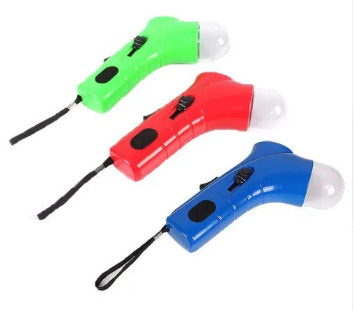 Pet food catapult feeder fun dog toy treat launcher with wrist strap on blue background