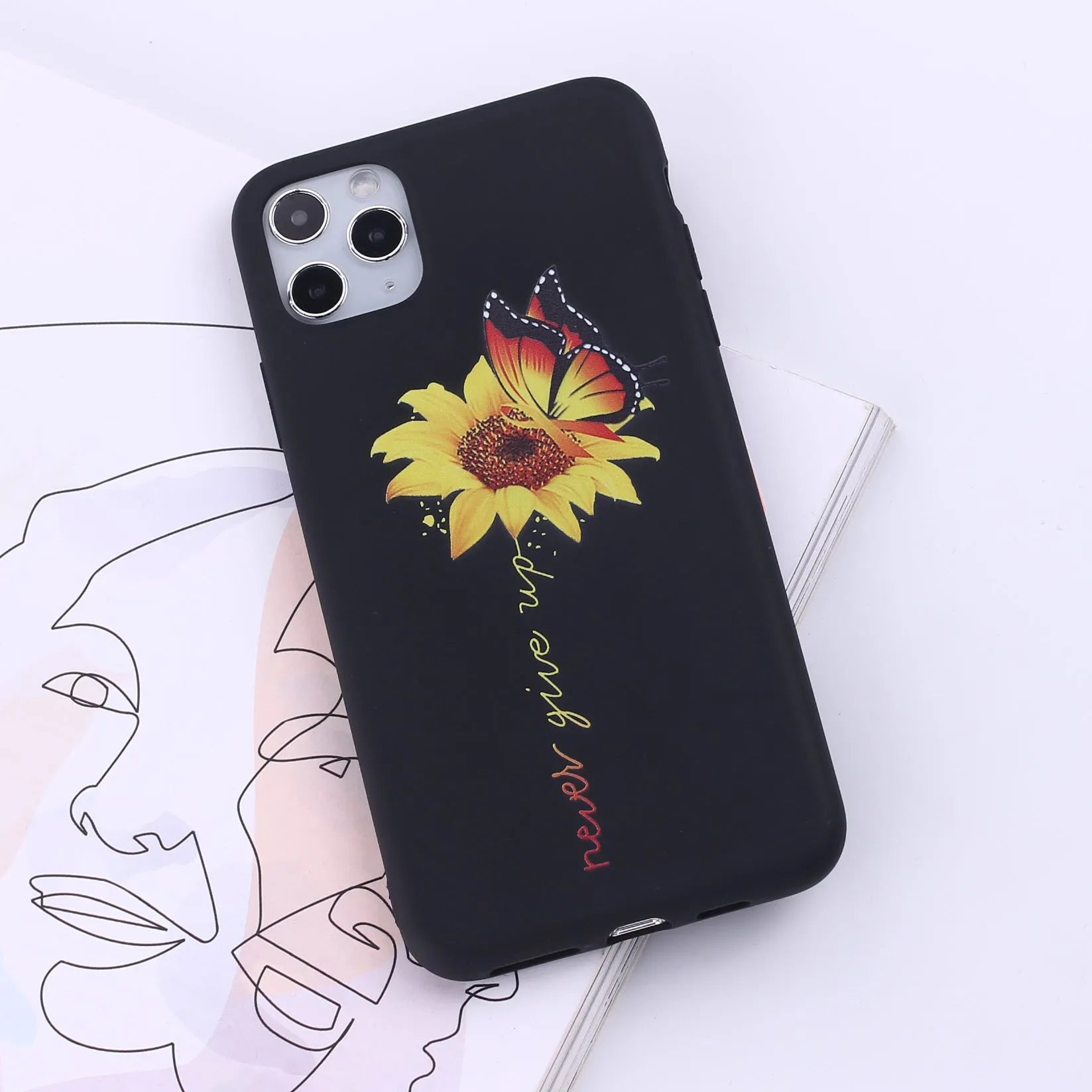 TPU mobile phone case for iPhone in multiple colour options showing back cover design
