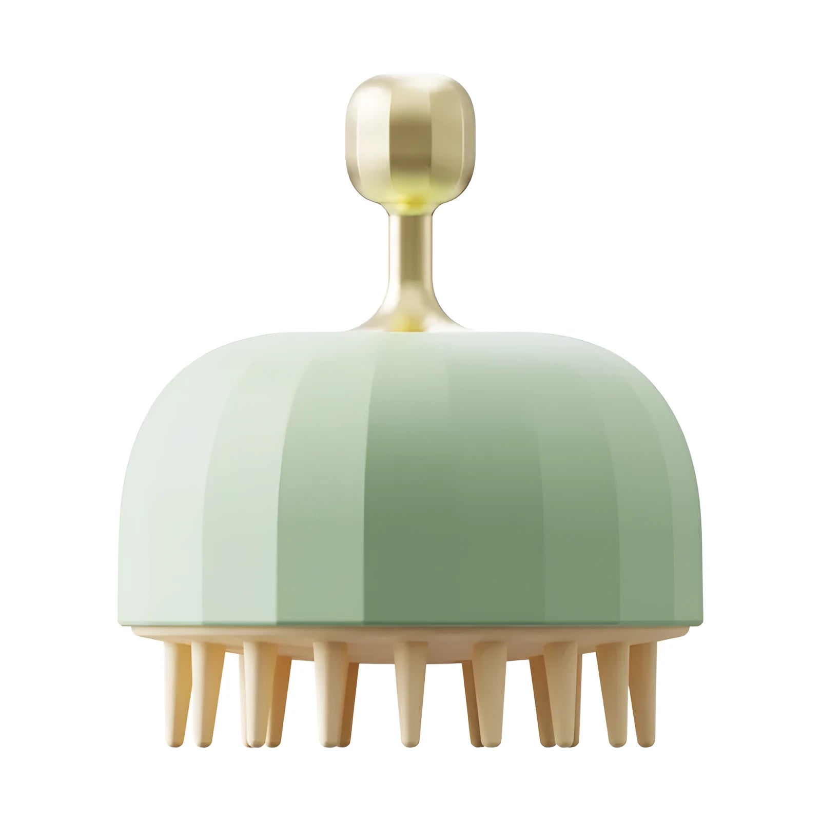 Green pet bath massage brush with drain holes for washing dogs and cats