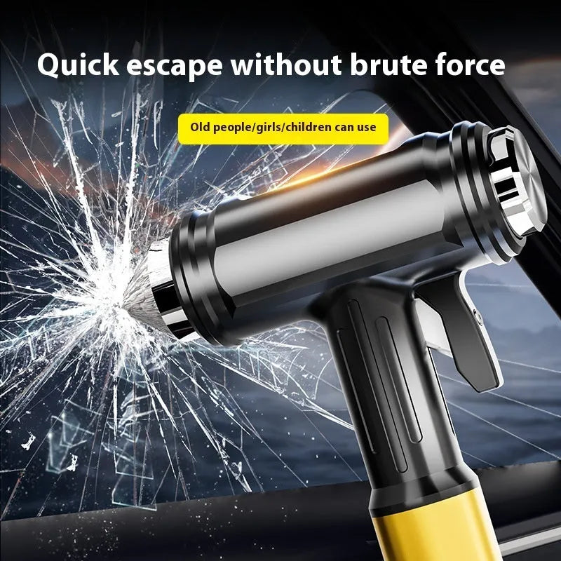 ST-7100 car safety hammer made of 45# carbon steel in silver white and black gold with 17cm length