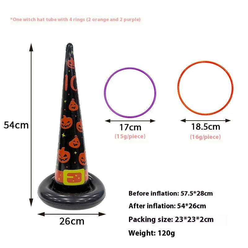 PVC inflatable octopus ferrule throwing toy in multiple colours for coordination games