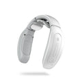 Small red or white intelligent cervical massager unit with battery, for neck, back and leg relief.