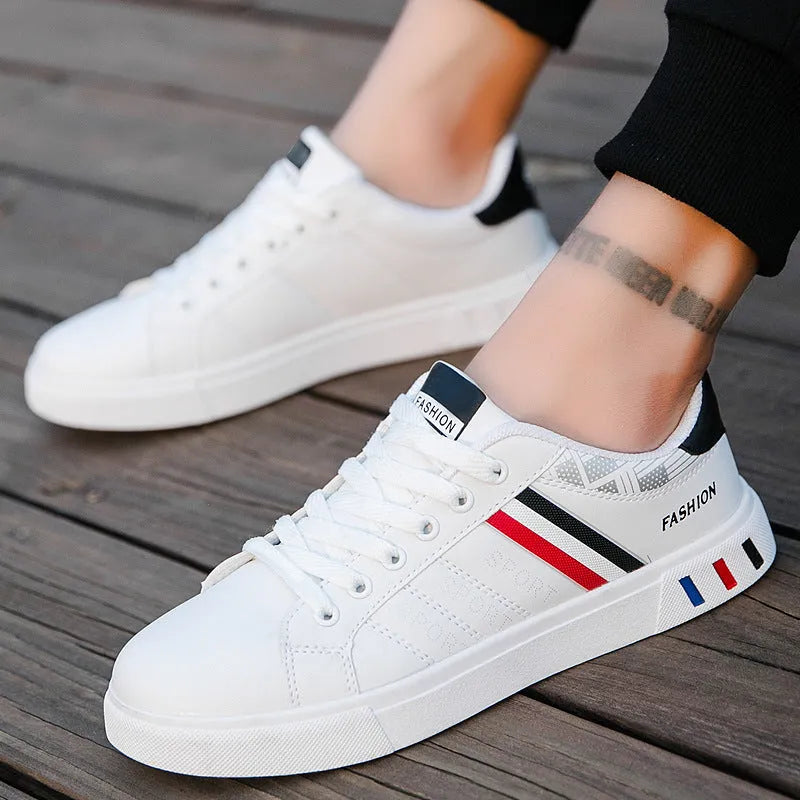 Men's running shoes in black, grey or white colours showing European size options 39-44