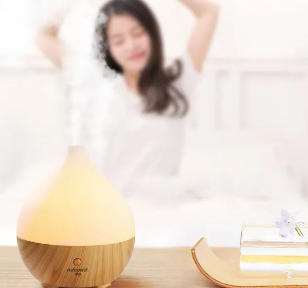 Asakusa wood grain vase-shaped USB aroma diffuser on a surface