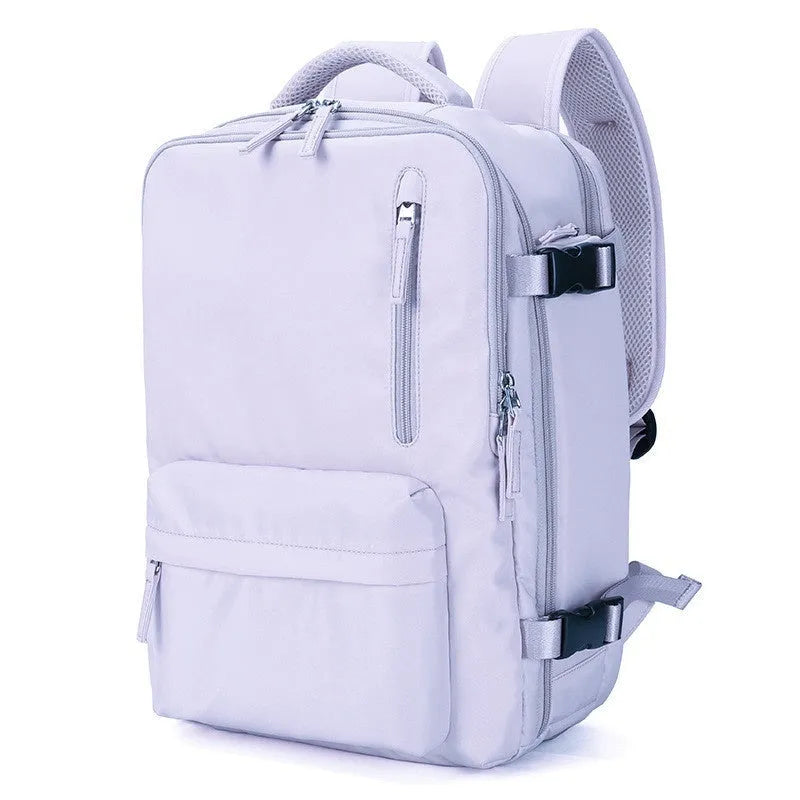 Waterproof nylon mummy backpack in multiple colour options showing large capacity travel bag