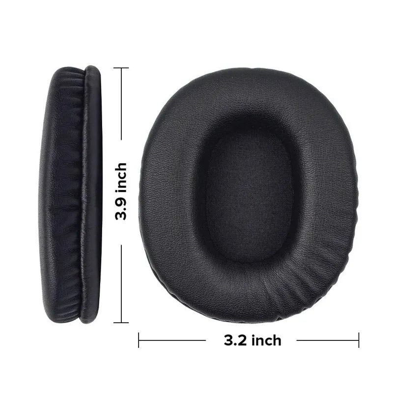 Black soft PU leather replacement earmuff covers for Sony MDR-1R headphones