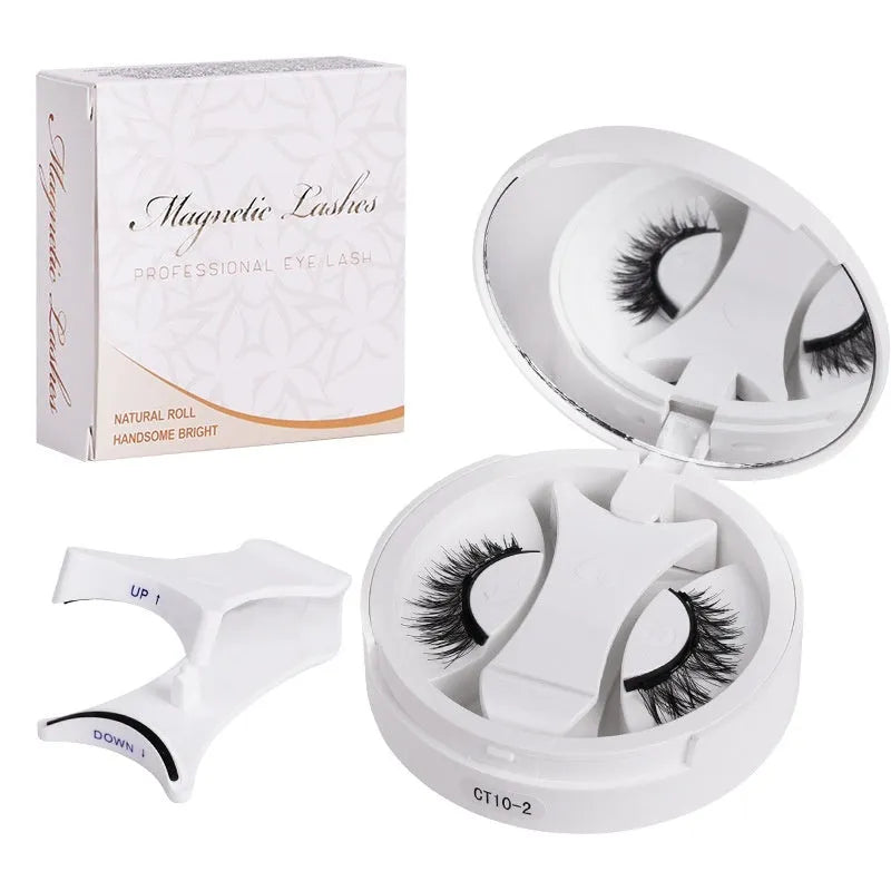 Portable chemical fibre false eyelash storage box with integrated soap holder compartments
