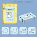 Yellow ABS bilingual early education learning machine with educational cards