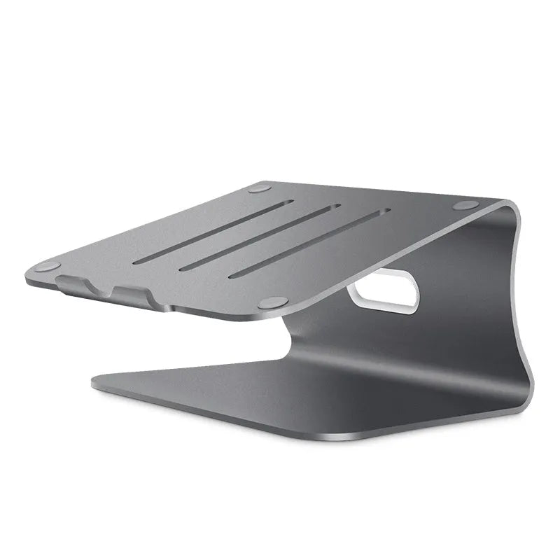 Aluminium alloy notebook cooling bracket with rotary adjustment in grey heat dissipation finish