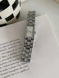 Mid-century antique design ladies bracelet watch with 15mm dial and butterfly buckle