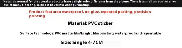 Pack of 50 fresh candy theme cute small object waterproof decorative stickers.