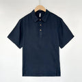 Men's linen summer top in a loose fit with short sleeves, shown in a choice of colours.