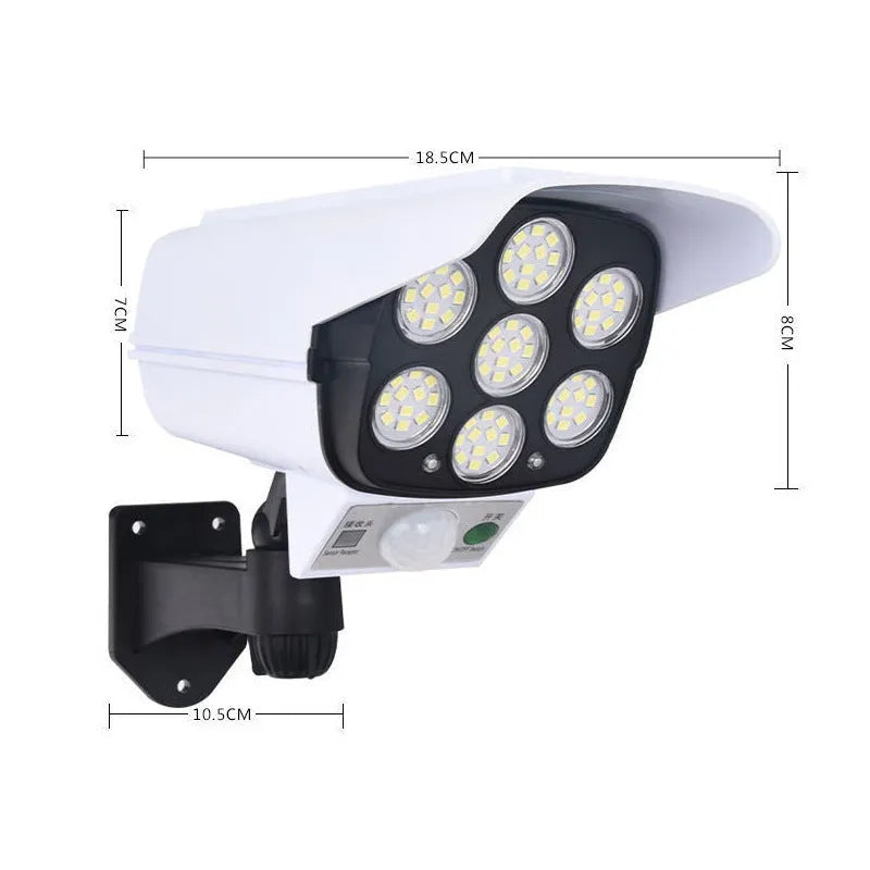 Outdoor LED solar simulation monitor lamp with waterproof induction for courtyard and road security lighting