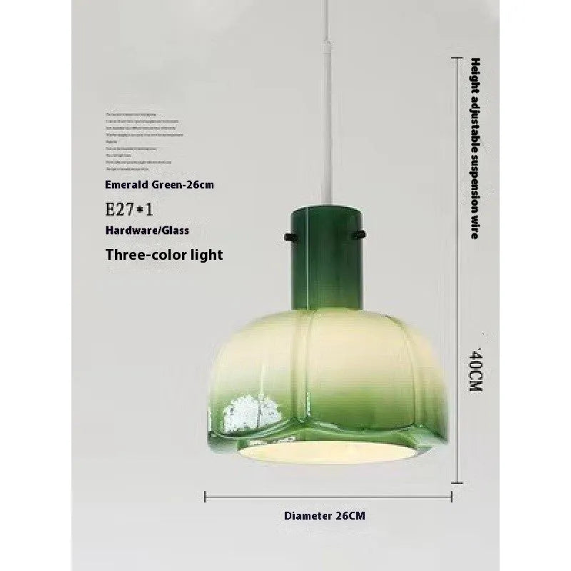 Medieval Glass Bud Retro Dining Room Chandelier pendant light in vintage design with E27 fitting