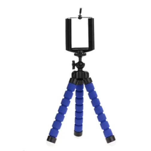 Black flexible mini octopus tripod with bendable legs and 1/4-20 camera mount screw