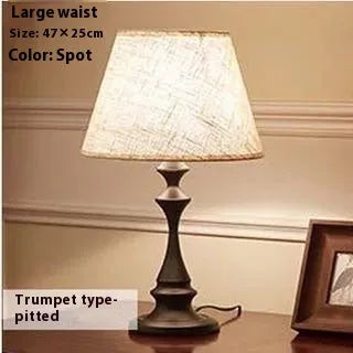 Retro American style alloy table lamp with LED lighting and dimming control
