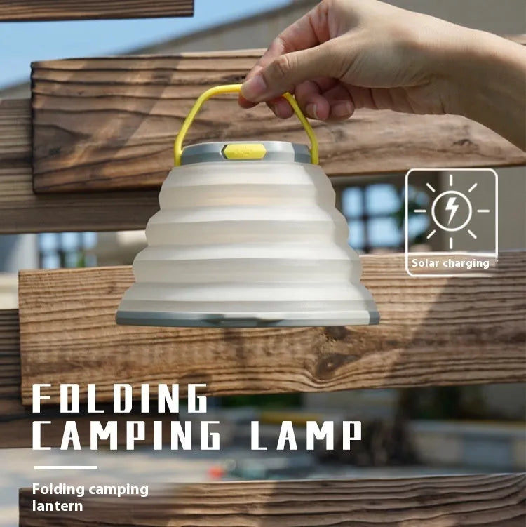 White rechargeable camping lamp with large capacity lighting for tents and outdoor use