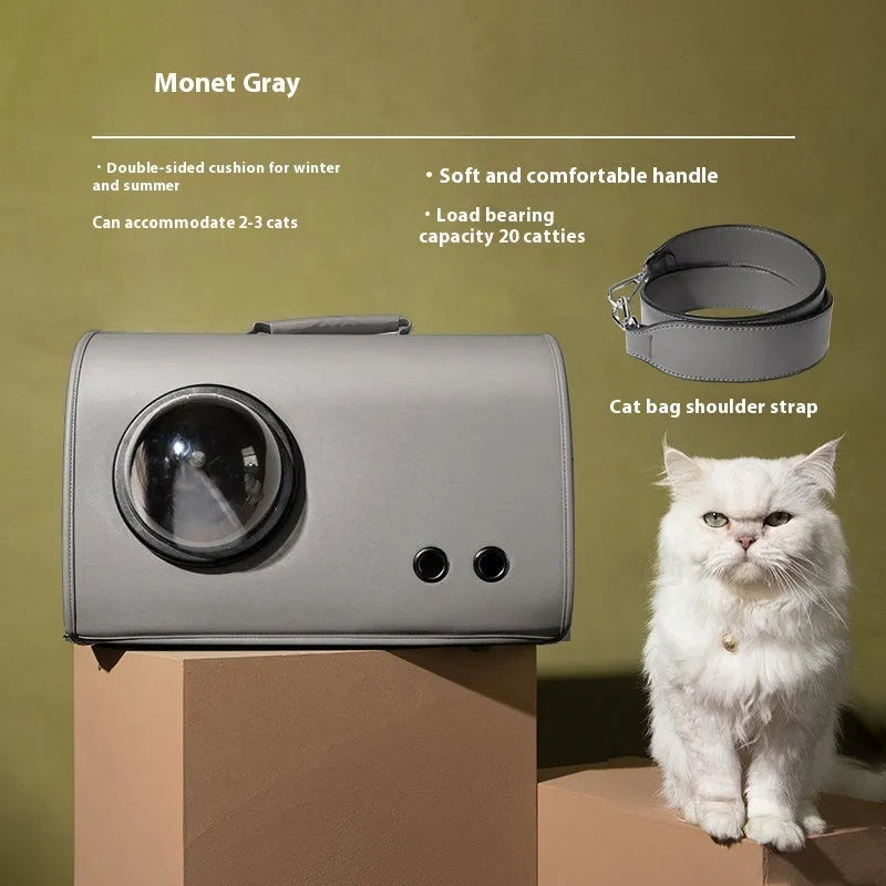 Synthetic pet carrier bag for cats and small dogs with 50cm length and 10kg capacity