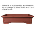Handmade purple clay rectangular bonsai flower pot for indoor plants