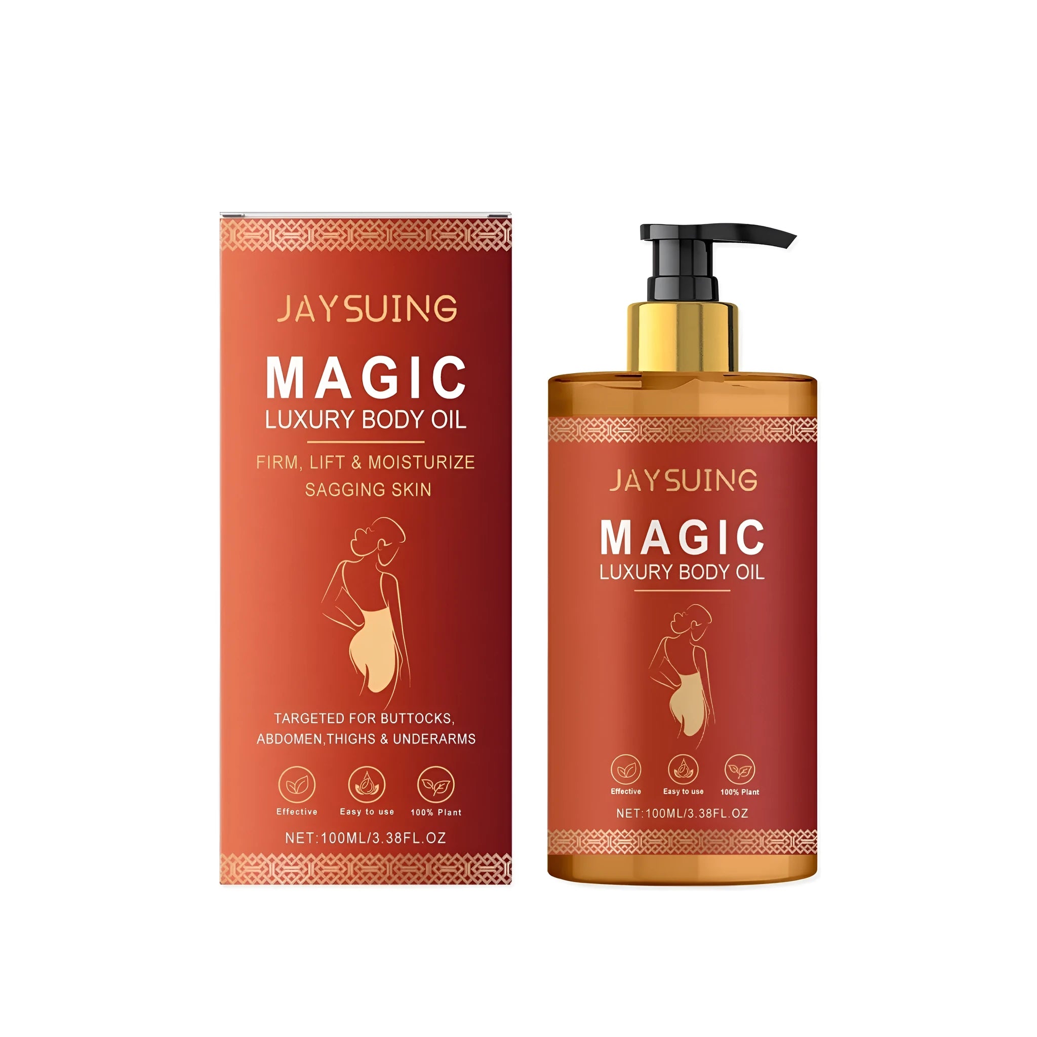 100ml bottle of tightening and nourishing body oil with vitamin E and plant oils