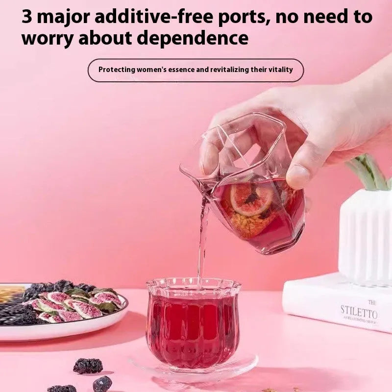 Mulberry flaxseed fig herbal tea bags in packaging with free cup option