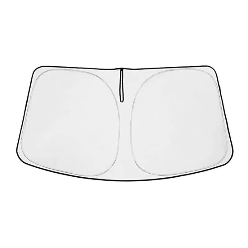 Custom silver reflective sunshade cover for Toyota Noah Voxy 90 Series front windshield.