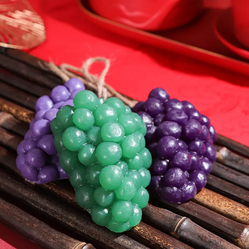 Purple and green grape cluster handmade soap bars weighing 80g each
