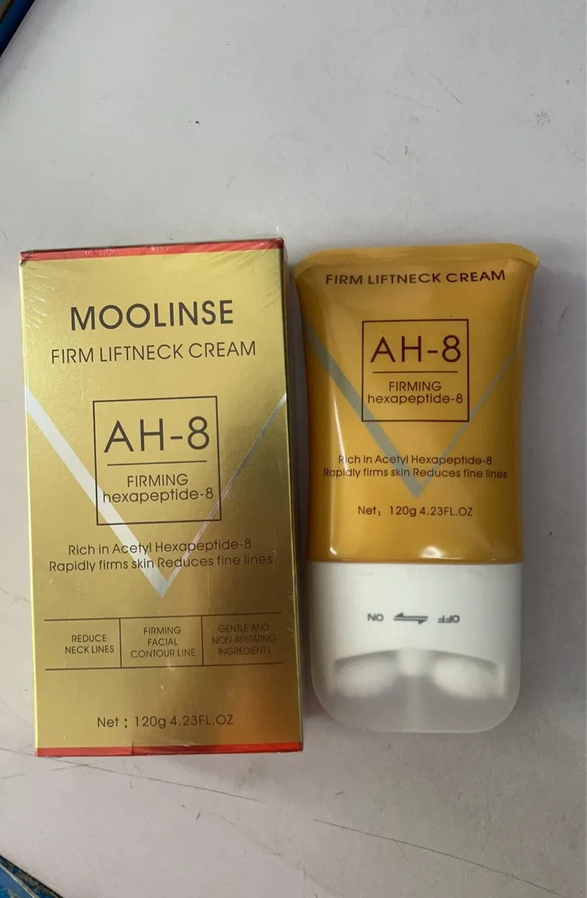 Neck moisturising cream with roller applicator for dry skin care treatment