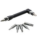 L-shaped double-headed socket wrench set with 10 screwdriver bits and compatible wrench
