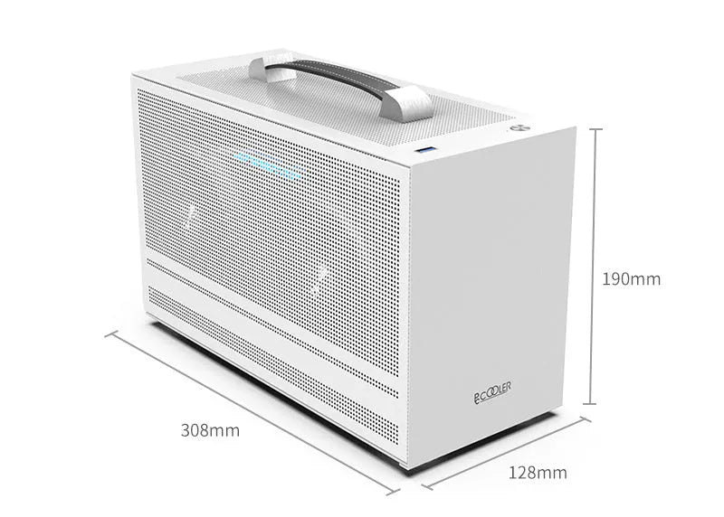 Hummingbird PRO Mini ITX desktop computer case in titanium gray and white colour options