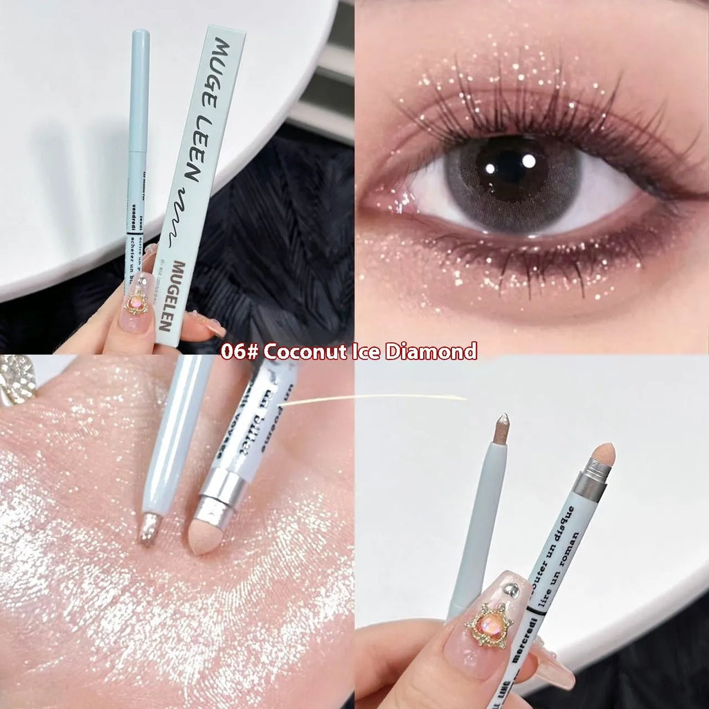 2-in-1 brightening eye shadow pen in a waterproof, smudge-proof formula showing multiple colour options.