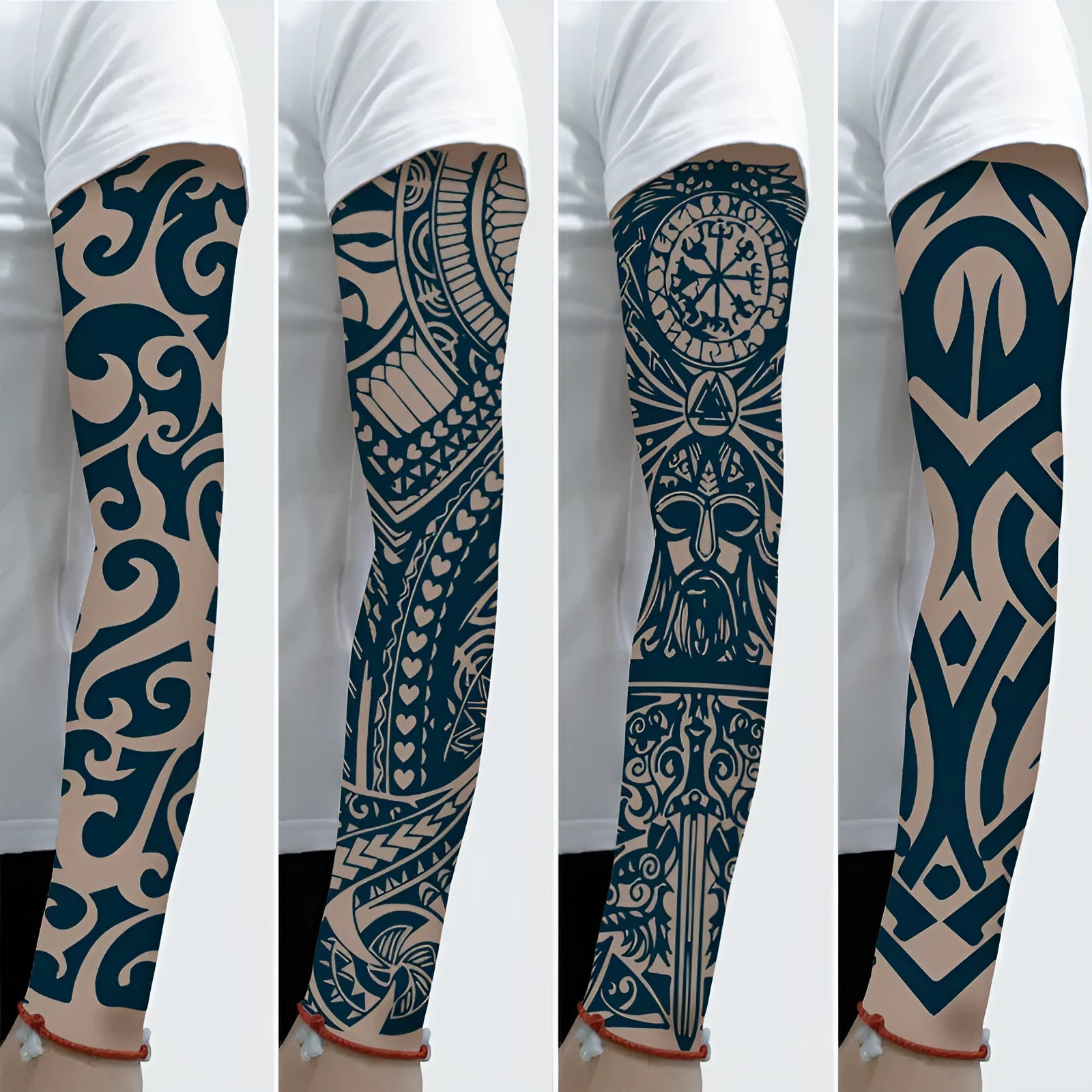 Full arm temporary tattoo sticker 480x170mm paper transfer decal showing pattern option