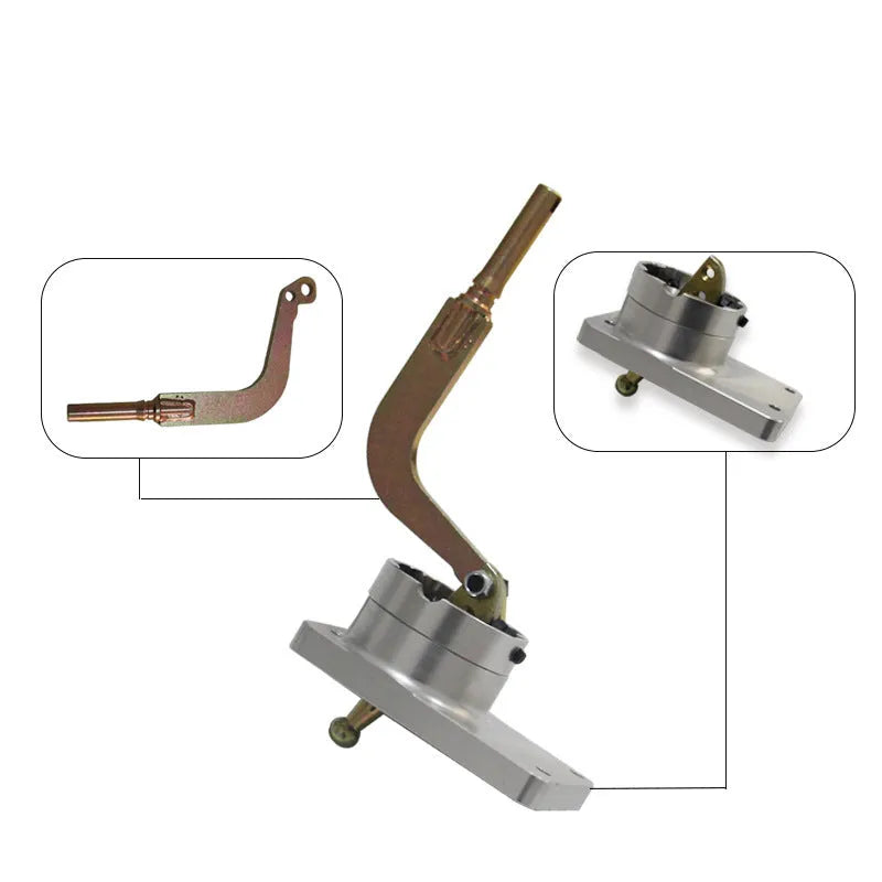 Aluminium alloy quick shift short rod for Horton vehicles with silver finish