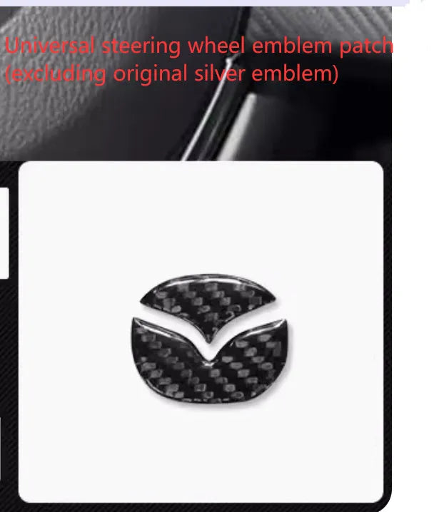 Atz modified vehicle steering wheel decorative sticker set showing aluminum alloy hollow button styles in brushed red, silver, and blue finishes