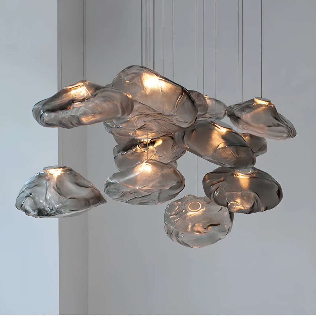 Postmodern light luxury glass decorative chandelier in modern simplicity design