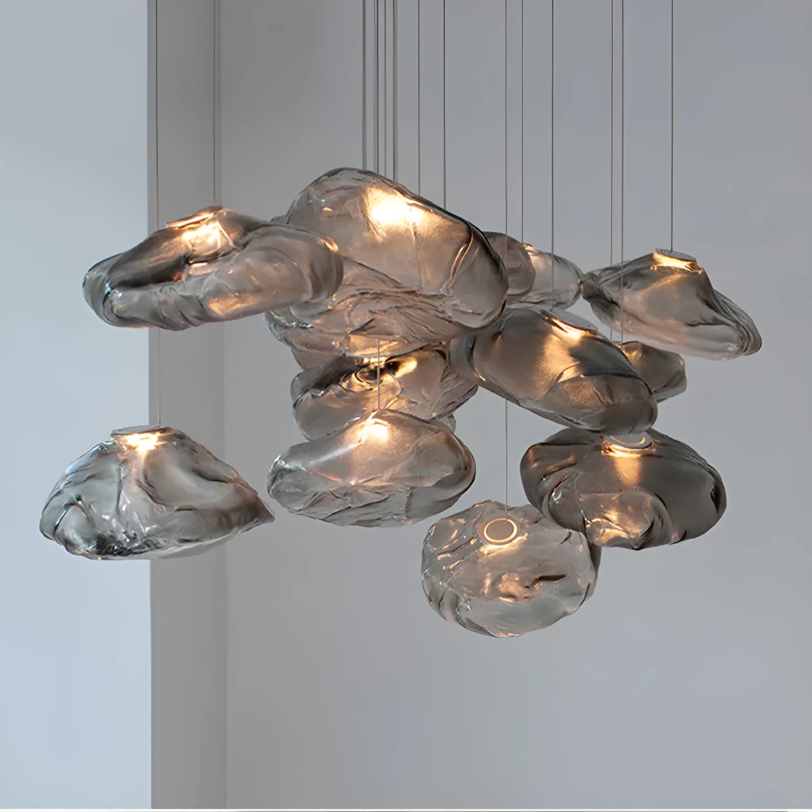 Postmodern light luxury glass decorative chandelier in modern simplicity design