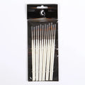 12 fluorescent art marker pens with nylon wool brush tips and solid wood holders for multi-medium painting